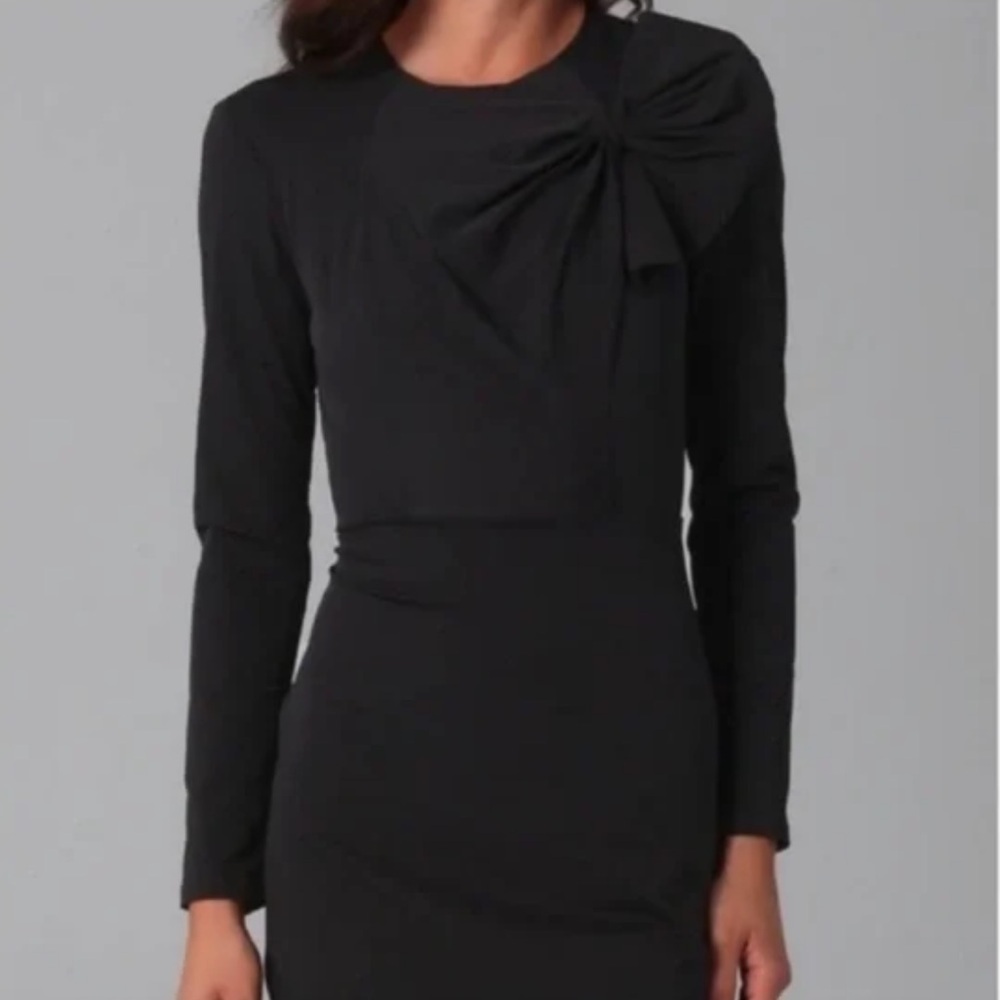Diane Von Furstenberg Anneli Black Bow Dress